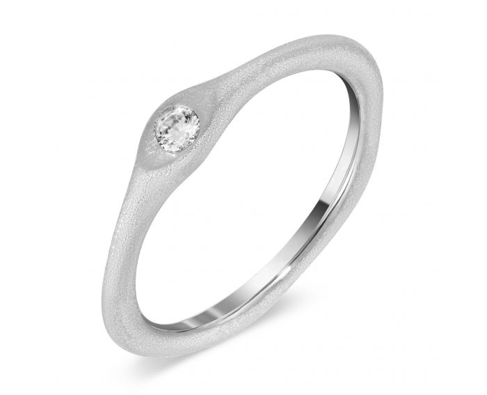 Silver ring ZARINA white rhodium