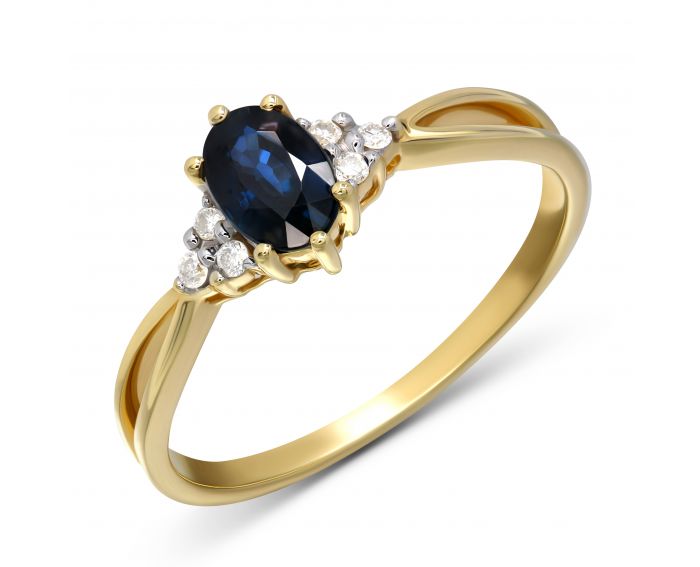 Amin's ring with diamonds and sapphires in rose gold