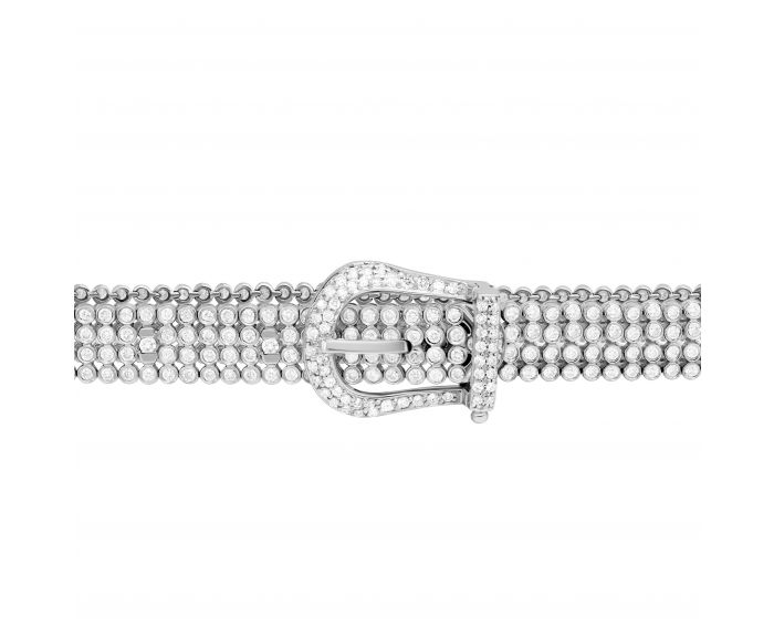 Bracelet with diamonds in white gold 8-214 624