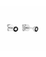 Earrings with diamonds in white gold 1С193ДК-0529