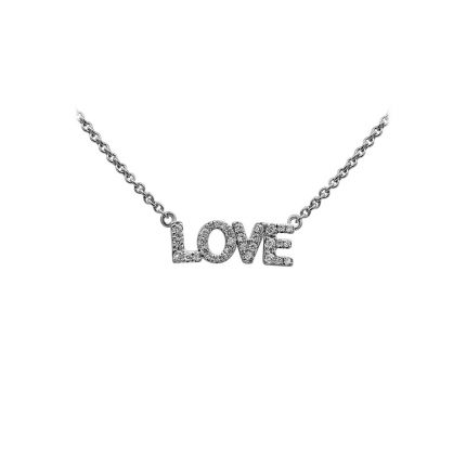 Necklace in white gold with diamonds ZARINA