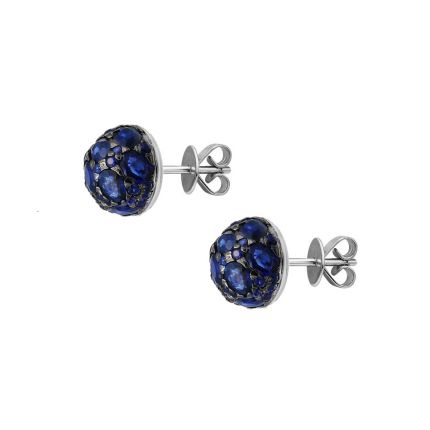 Earrings in white gold with diamonds and sapphires ZARINA