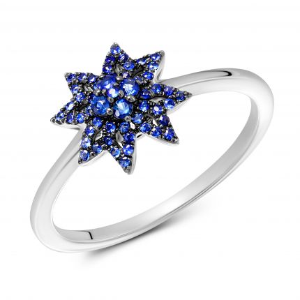 Ring with blue sapphires 1К759-0376