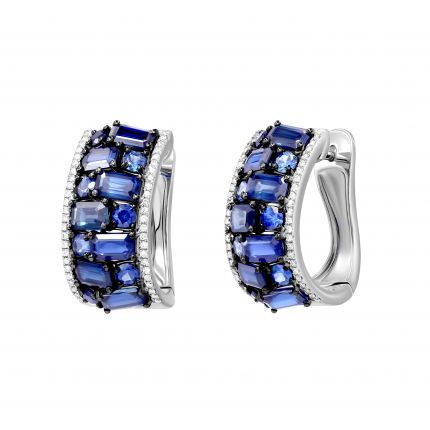 Earrings with diamonds and sapphires 1С956-0069