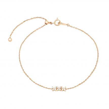 Bracelet with diamonds in rose gold 1Б034-0106