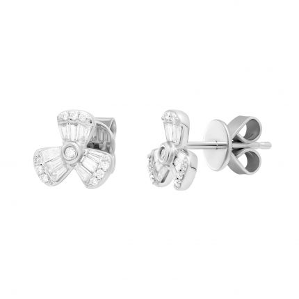 Earrings in white gold with diamonds 1С809-0338