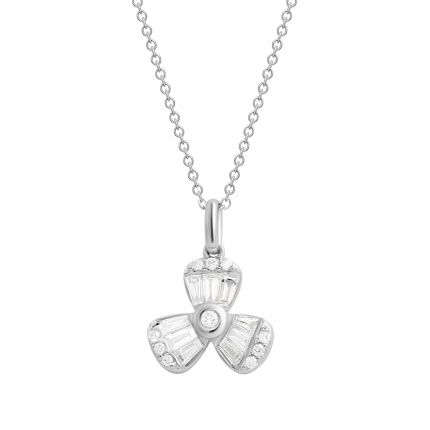 White gold necklace with diamonds 1L809-0111