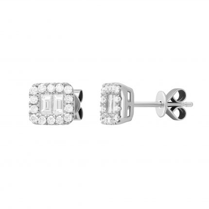 Earrings in white gold with diamonds 1С809-0347