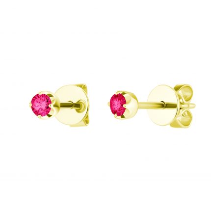 Earrings with rubies and yellow gold 1С034ДК-1704