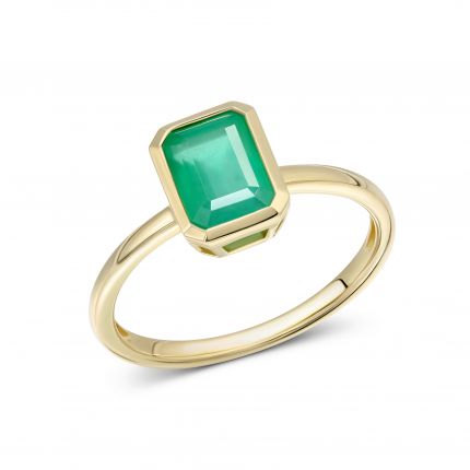 A ring with an emerald in yellow gold 1К034ДК-1671-1