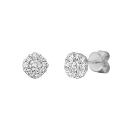 Earrings with diamonds in white gold 1-244 353