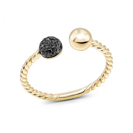 Кольцо с бриллиантами в желтом золоте 1К034-1739