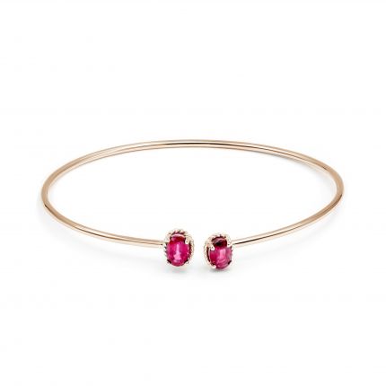 Bracelet with rubies in rose gold 1Б034ДК-0013