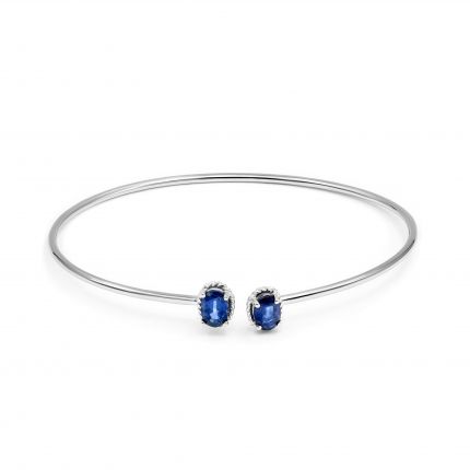 Bracelet with sapphires in white gold 1Б034ДК-0014