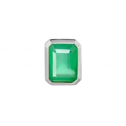 Emerald pendant in white gold 1П034ДК-0612