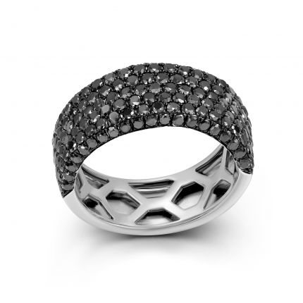 Ring with diamonds in white gold 1K759-0409