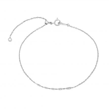 Bracelet with diamonds in white gold 1Б034-0132