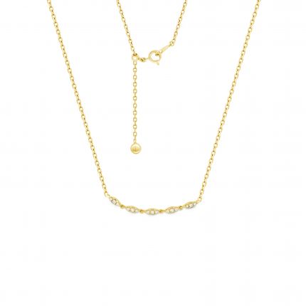 Necklace with diamonds in yellow gold 1Л034-0204