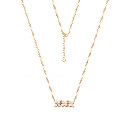 Necklace with diamonds in rose gold 1Л034-0207