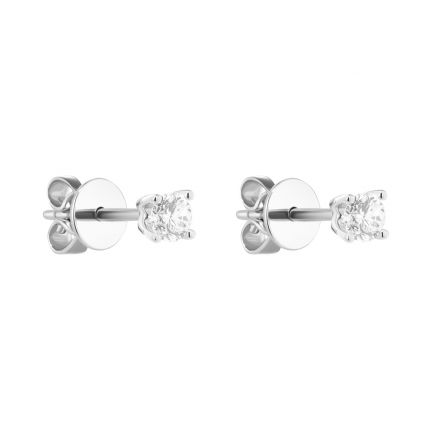 Earrings in white gold with diamonds