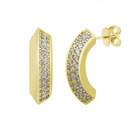 Yellow gold earrings