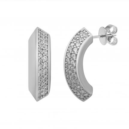 White gold earrings