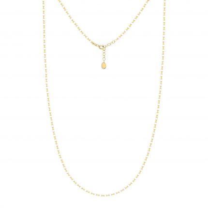 White enamel necklace in yellow gold 2L526-0167