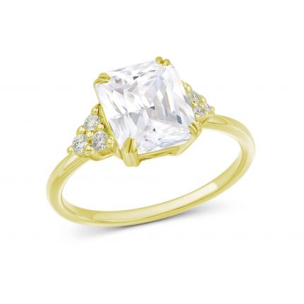 Yellow gold ring 2К143-1564