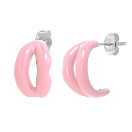 Earrings tselunok light pink