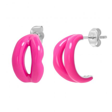 Earrings Kiss pink