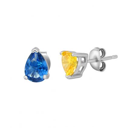 Earrings silver with fianitas 3С269ЕС-0028