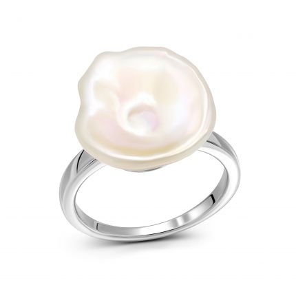 Ring with a pearl in silver 3K862-0002
