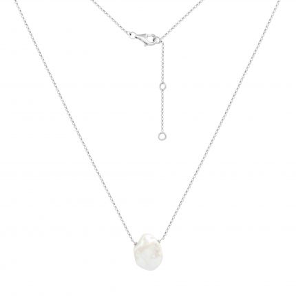 Necklace with a pearl in silver 3L862-0009