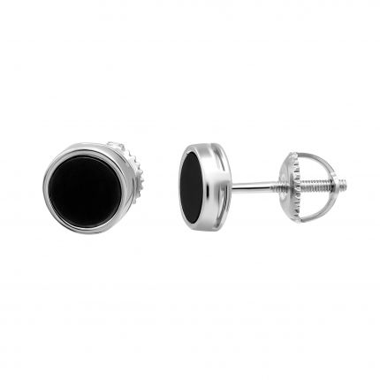 Earrings with onyx in silver SK2O/1184