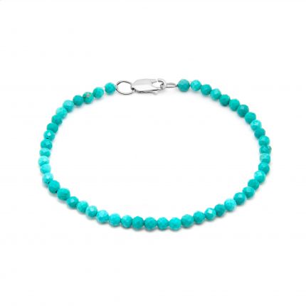 Bracelet with turquoise in silver 3B449-0353