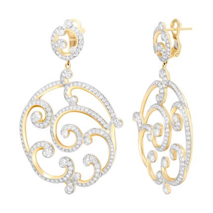 Rococo FABERGÉ rose gold diamond earrings