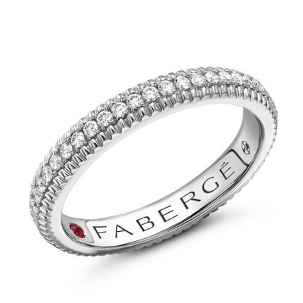 Ring with diamonds and ruby in white gold 8-227 819