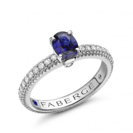 Кольцо с бриллиантами и голубым сапфиром COLOURS OF LOVE 8-243 391
