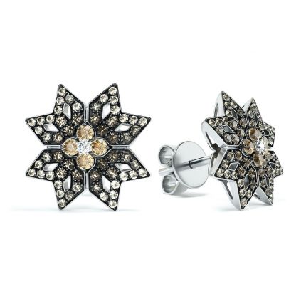 Earrings in white gold with diamonds ZARINA