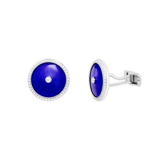 Cufflinks with diamonds in white gold 1-063 173