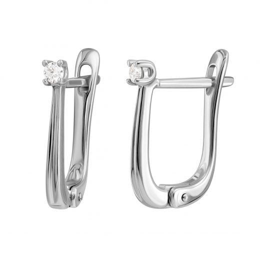 Earrings with diamonds in white gold 1С032-0792