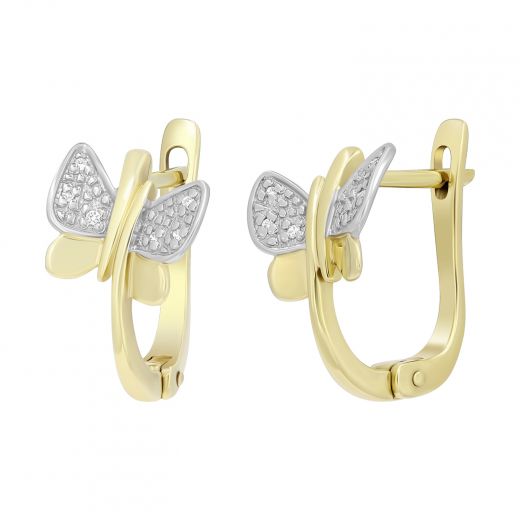 Butterfly diamond earrings