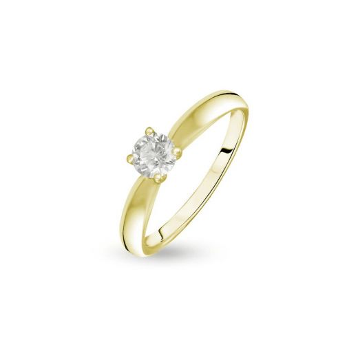 Yellow gold ring with diamond 1-118 162