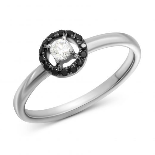 Orbit ring in white gold