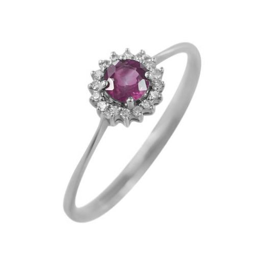 Ruby and diamond ring