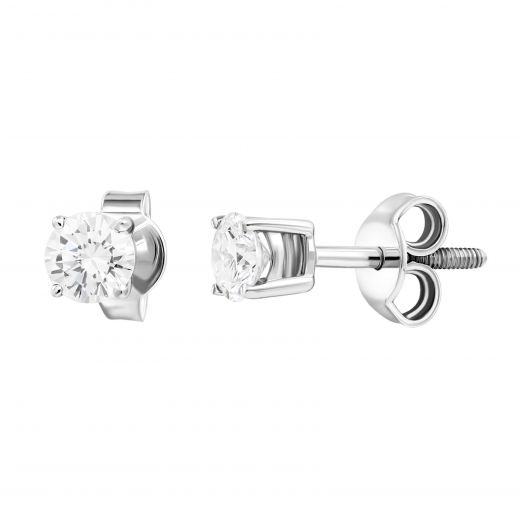 Earrings with diamonds in white gold 1-127 278