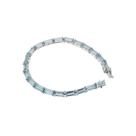 White gold bracelet with topazes