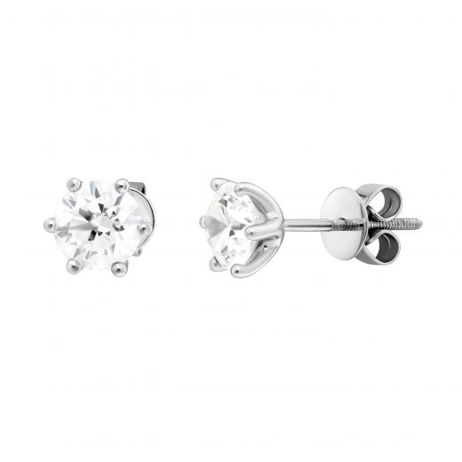 Earrings with diamonds in white gold 1-132 205