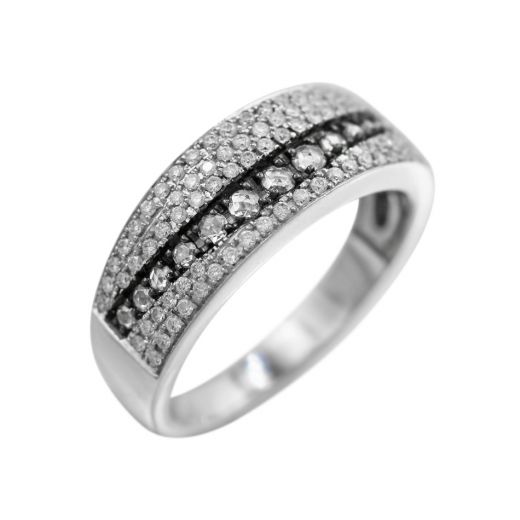 Ring with diamonds in white gold 1-135 265