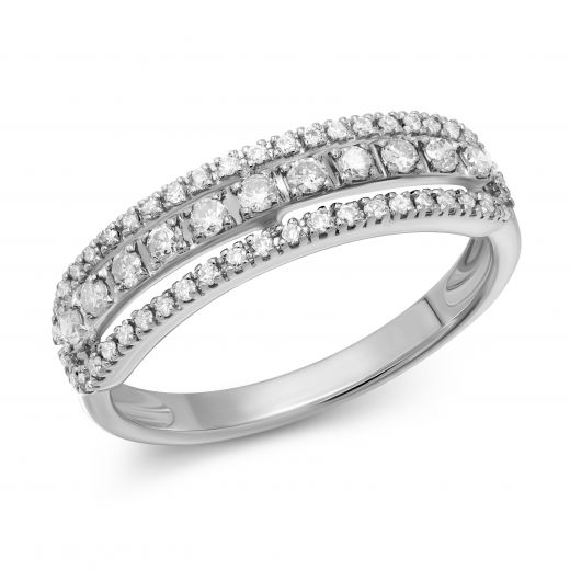 Ring with diamonds in white gold 1-114 961